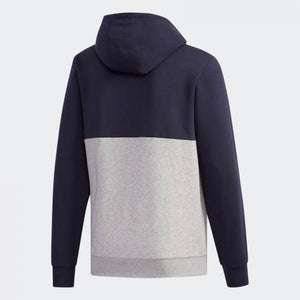 adidas - Men - Essentials Colorblock Pullover Hoodie - Grey/Blue