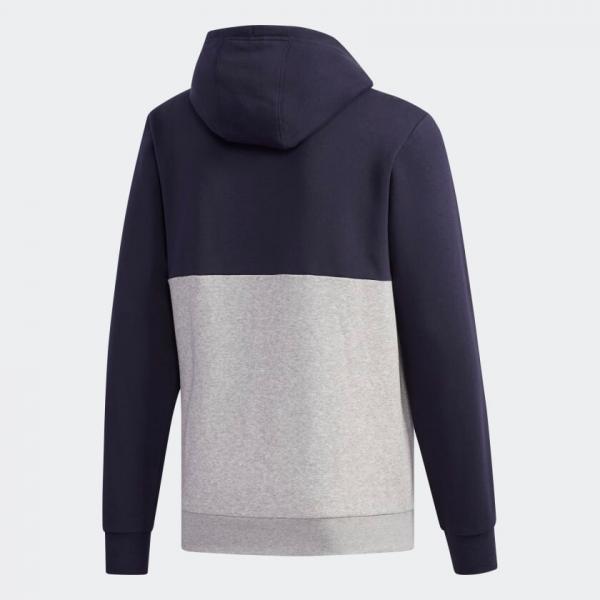 adidas - Men - Hoodie Pullover - Essentials Grey/Blue Nohble - Colorblock