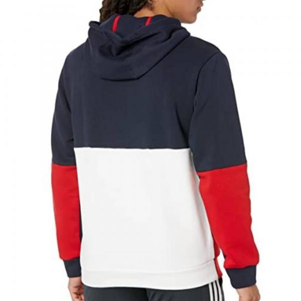 adidas Men Essentials Colorblock Full-Zip Hoodie Ink/Red