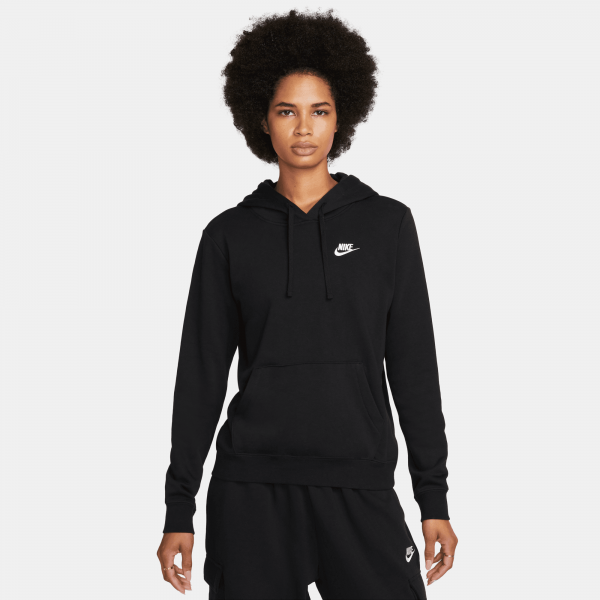 Nike - Women - Club Pullover Hoodie - Black/White - Nohble