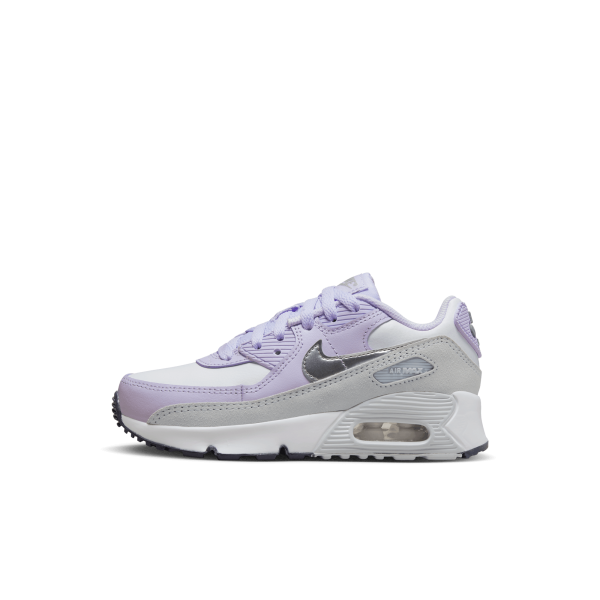 Nike - Girl - PS Air Max 90 - White/Silver/Violet