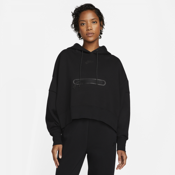 Nike Women Tech Essential Pullover Hoodie Black Black Nohble