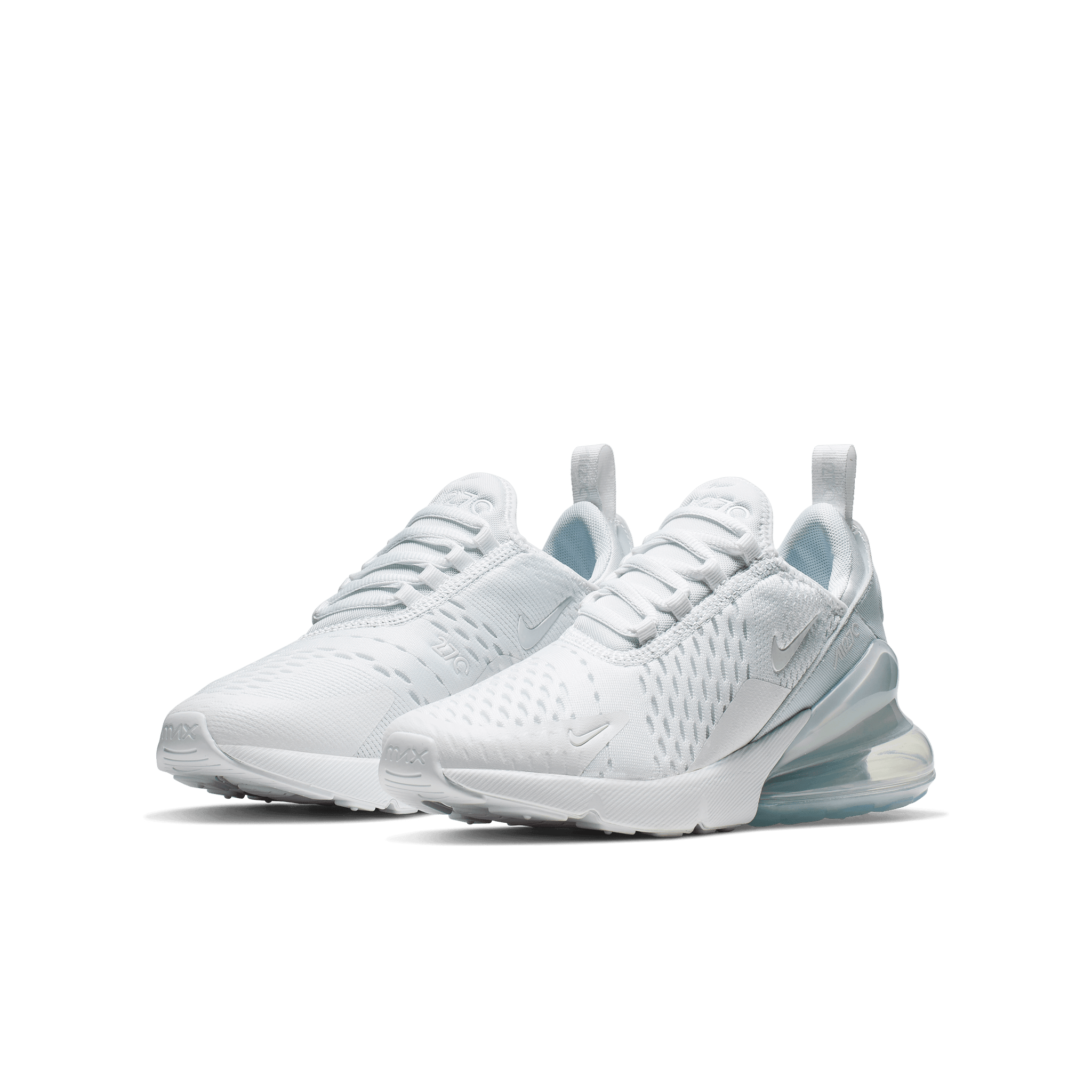 White and grey nike store 270