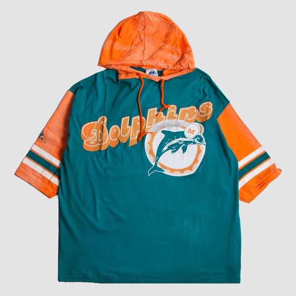 Vintage - Men - ApexOne Miami Dolphins S/S Light Hoodie - Teal/Orange