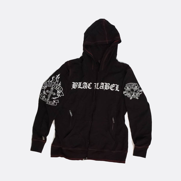 Vintage - Men - Blac Label Fullzip Hoodie - Black/White