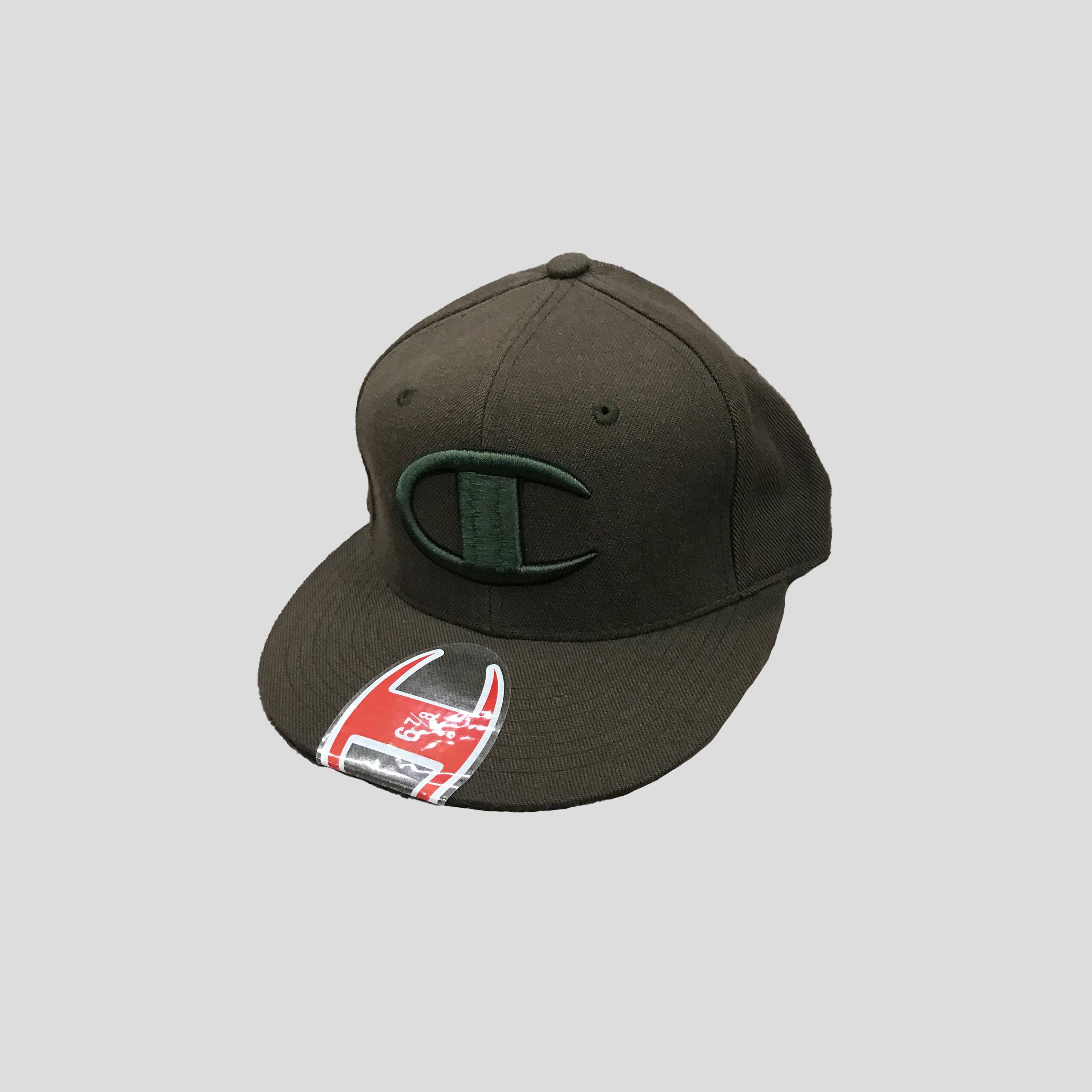 Vintage Men Champion C Logo Fitted Cap Brown/Green – Nohble