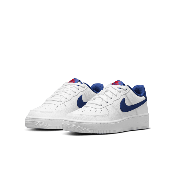 Nike - Boy - GS Air Force 1 - White/Deep Royal Blue/University Red