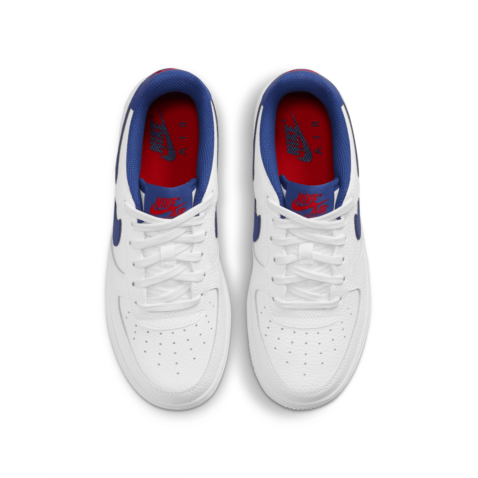 Nike Boy GS Air Force 1 White Deep Royal Blue University Red Nohble