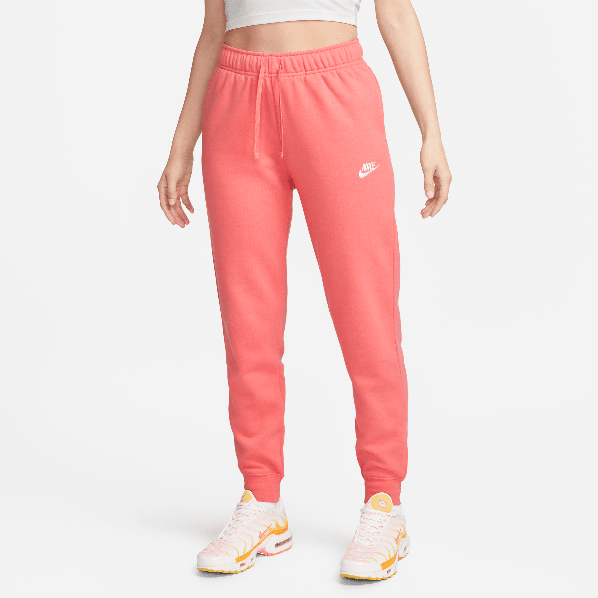 Nike - Women - Standard Club Sweatpant - Sea Coral/White – Nohble