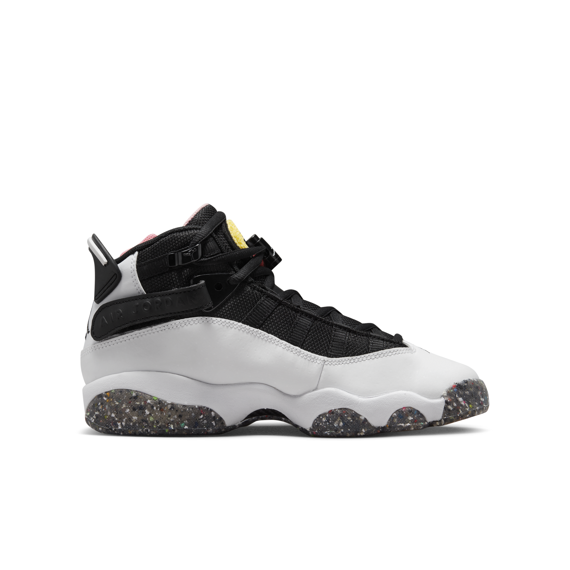 Jordan Girl GS 6 Rings White Black Picante Red