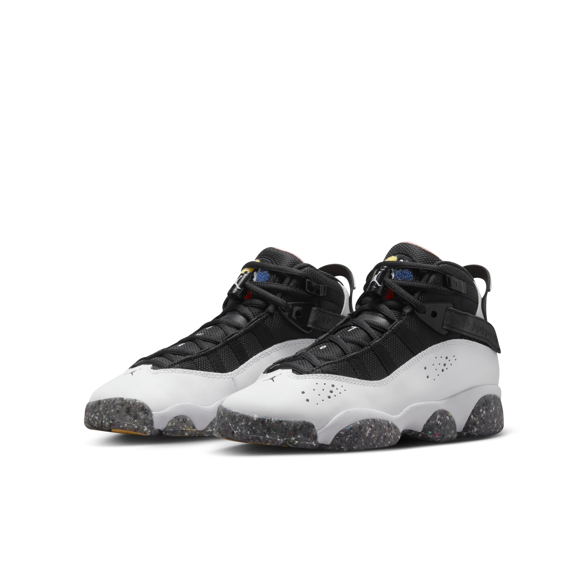 Jordan Girl GS 6 Rings White Black Picante Red Nohble