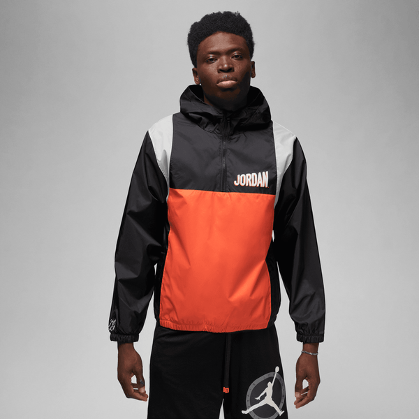 Jordan - Men - Flight MVP Hooded Jacket - Black/Rush Orange