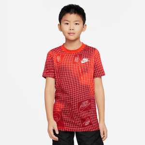 Nike - Boy - Printed Seasonal Club Tee - Picante Red/Picante Red
