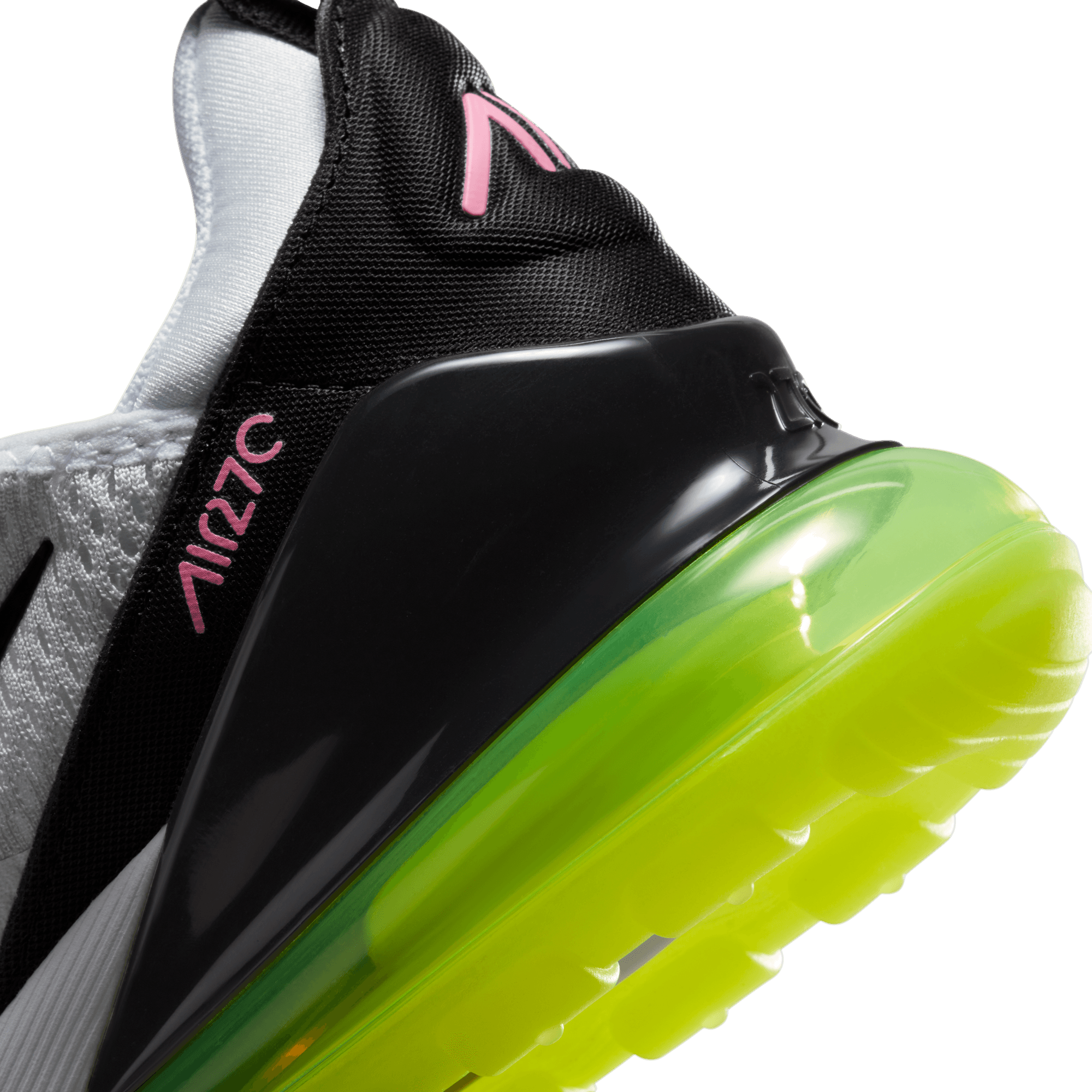 Nike Women Air Max 270 Pure Platinum Black Volt Nohble