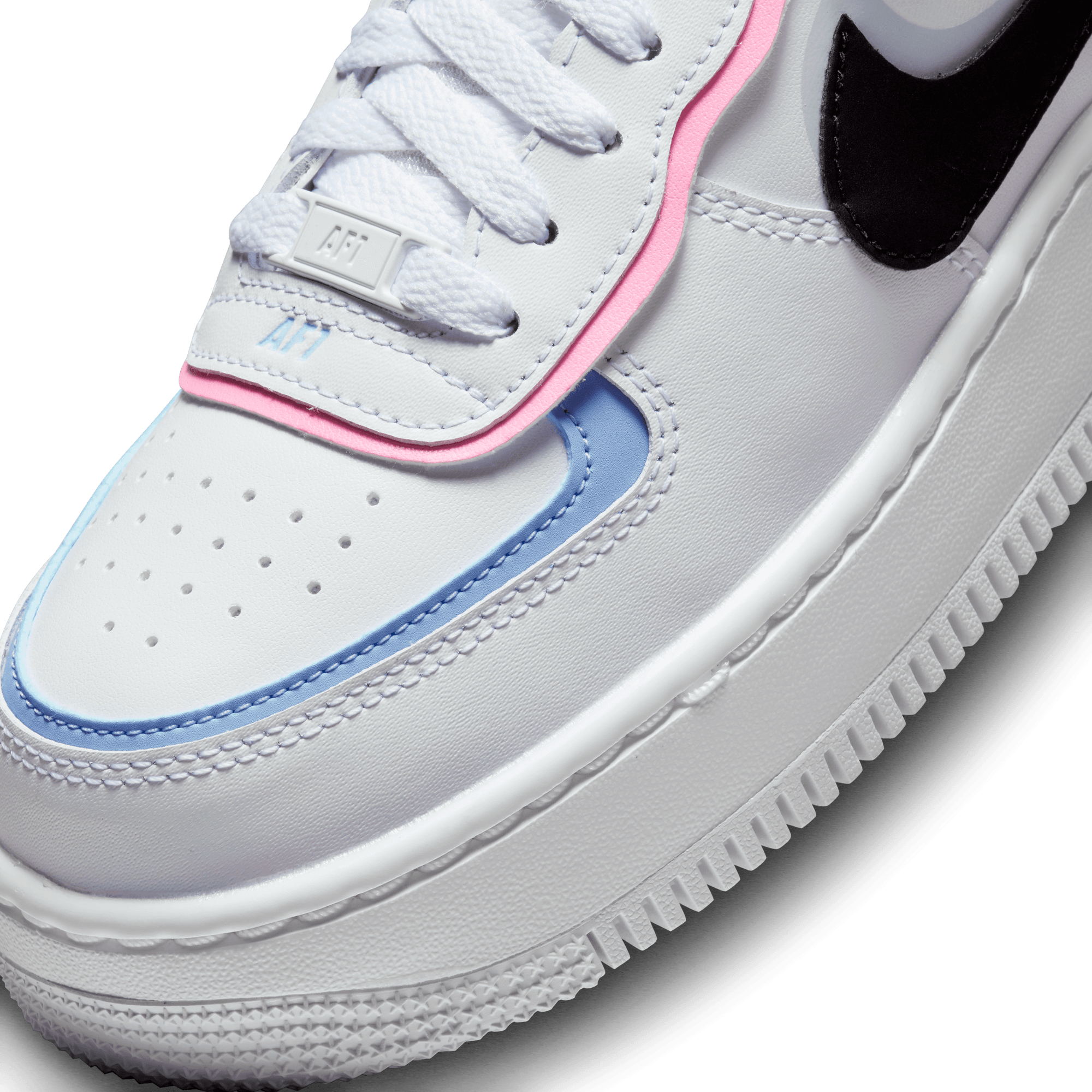 Nike Women Air Force 1 Shadow White Black Team Gold Nohble