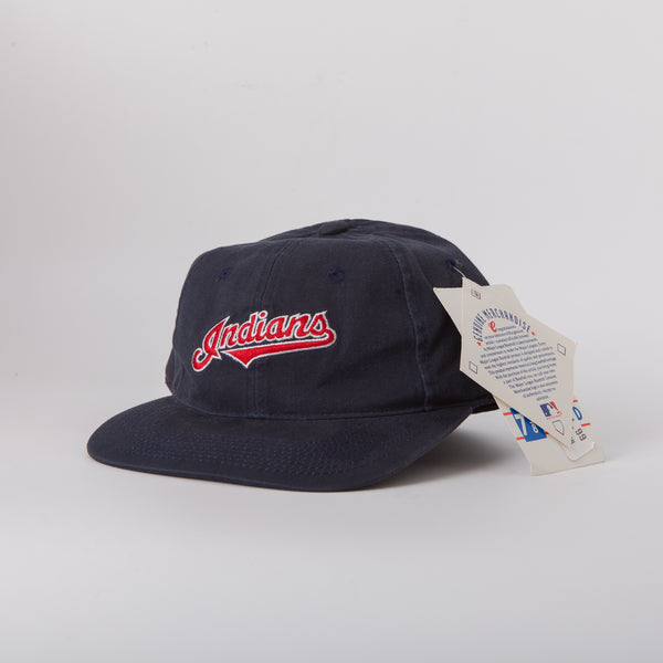 Vintage - Men - Sport Specialties Cleveland Indians Fitted Cap Navy - Navy/Red