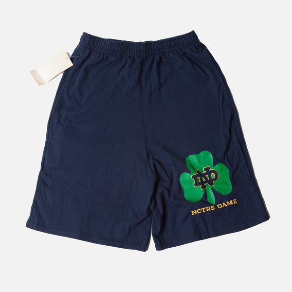 Vintage - Men - Game University of Notre Dame CottonShorts - Navy/Green