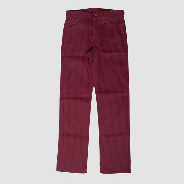 Vintage - Men - Lee Chalkstripe Trousers - Burgundy/Grey