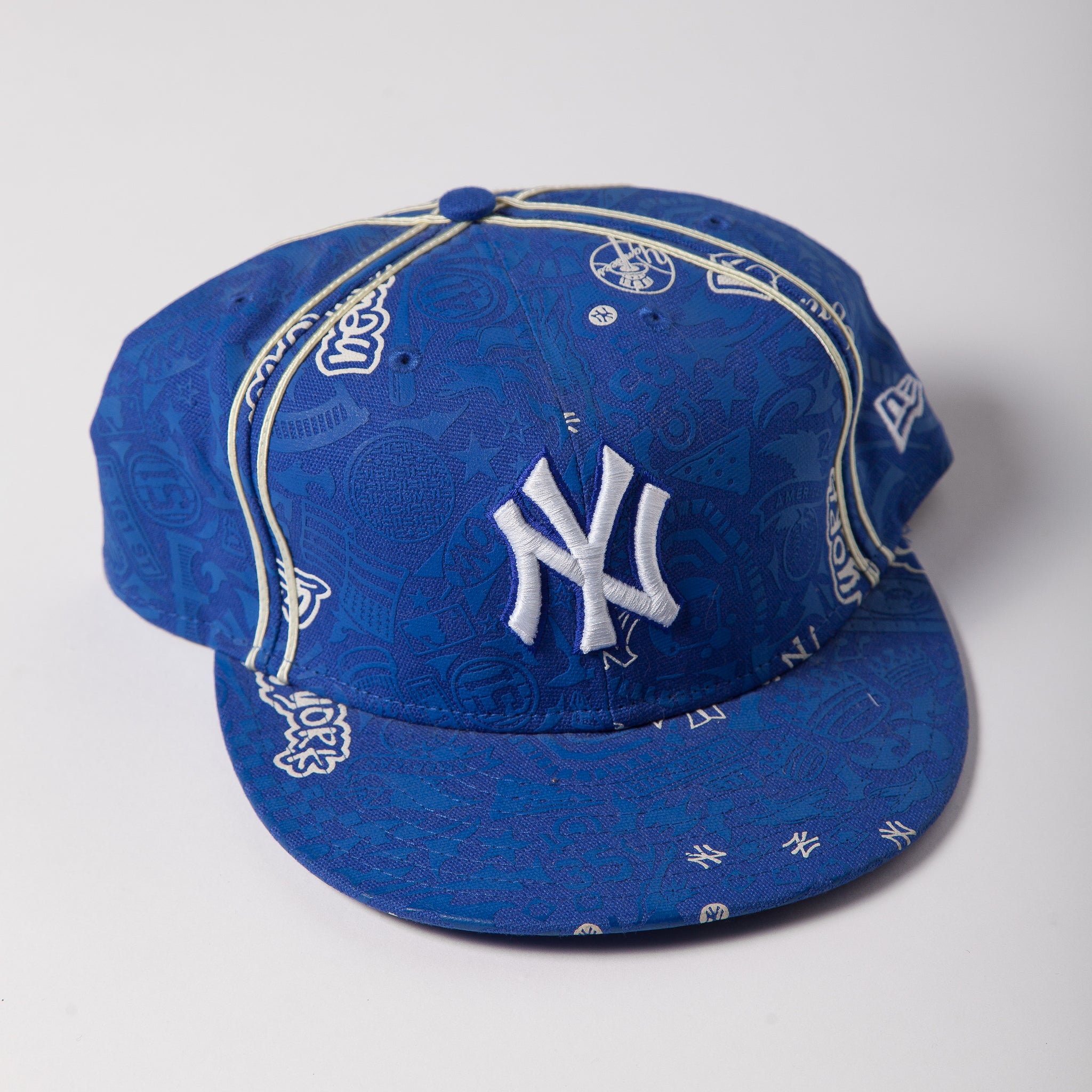 Vintage - Men - New Era AOP New York Yankees Fitted Cap Royal - Royal/ -  Nohble