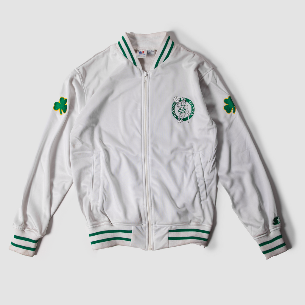 Vintage - Men - Starter Boston Celtics Light Varsity Jacket - White/Green