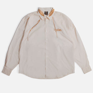 Vintage - Men - Miskeen Originals Embroidered Button Down - Natural