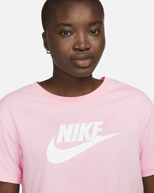 Nike - Women - Essential Icon Crop Logo Tee - Med Soft Pink