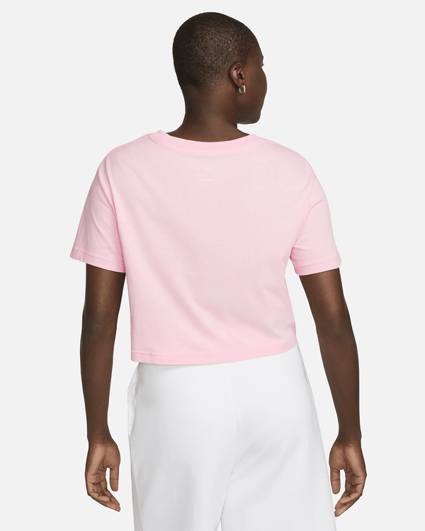 Nike - Women - Essential Icon Crop Logo Tee - Med Soft Pink