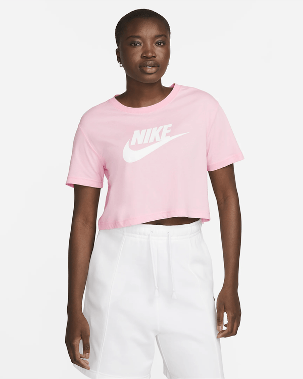 Nike - Women - Essential Icon Crop Logo Tee - Med Soft Pink