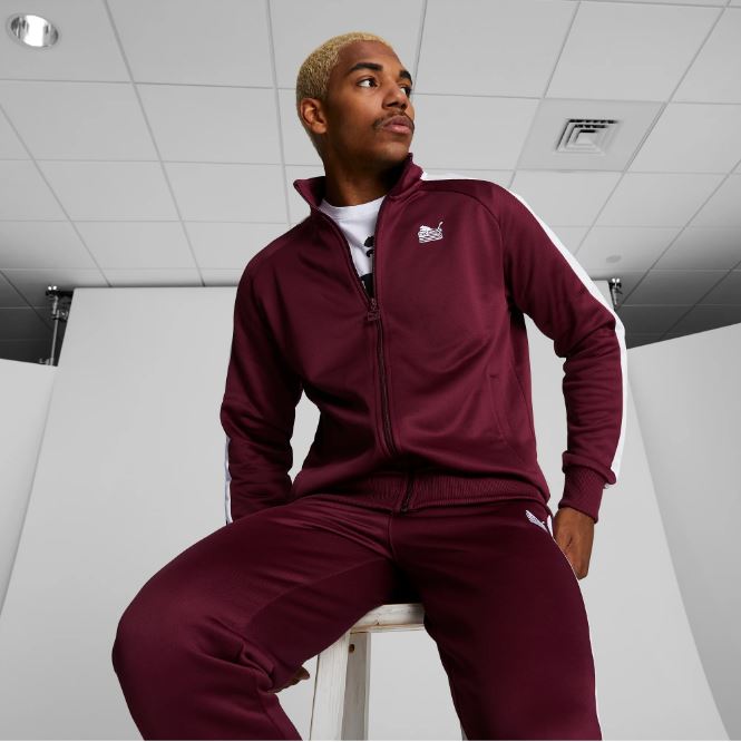 PUMA Men TMC Everyday Hussle T7 Jacket Burgundy
