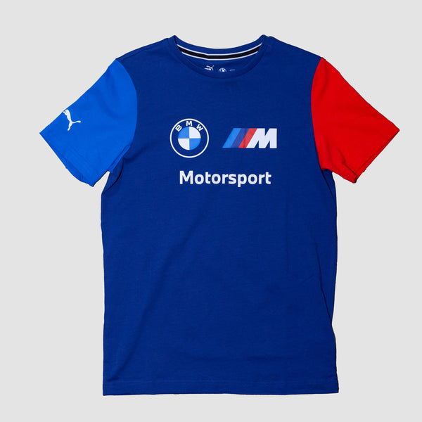 PUMA - Men - BMW Essential Logo Tee - Navy/Royal/Red