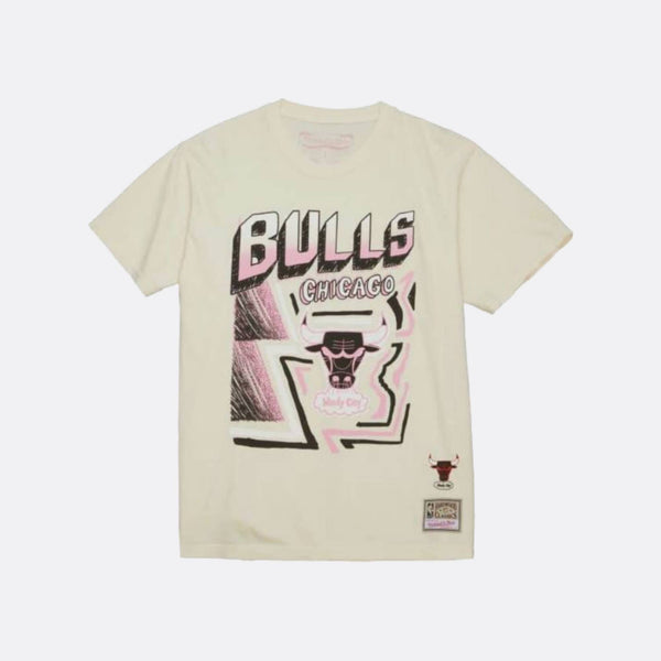 MITCHELL & NESS - Men - Chicago Bulls Sketch Tee - Off-White