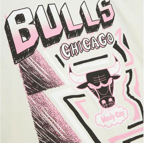 MITCHELL & NESS - Men - Chicago Bulls Sketch Tee - Off-White