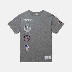 MITCHELL & NESS - Men - Los Angeles Dodgers Screen Print Logos Tee -  Heather Grey