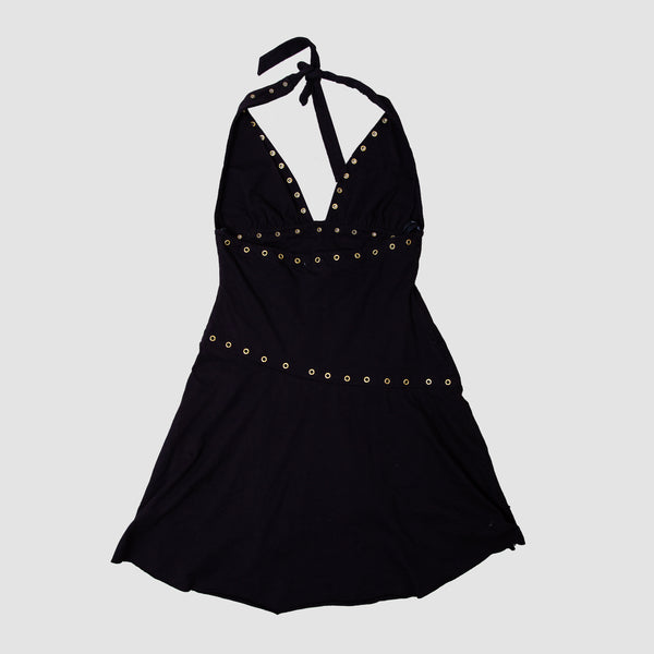 Vintage - Women - Baby Phat Rivet Dress - Black/Gold