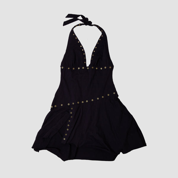 Vintage - Women - Baby Phat Rivet Dress - Black/Gold