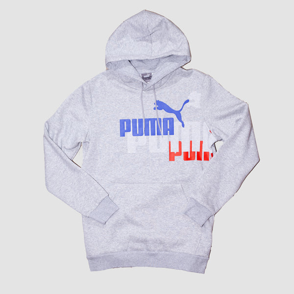 PUMA - Men - Logo Power Pullover Hoodie - Heather Grey